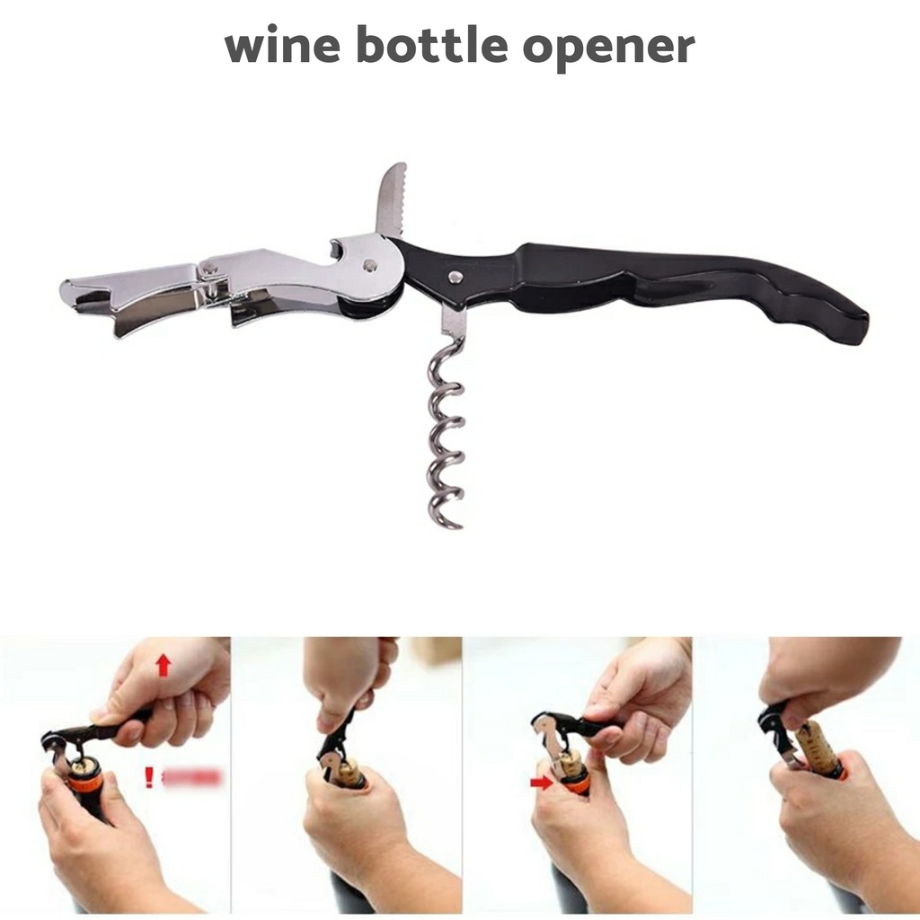 Jual Alat Pembuka Tutup Botol Wine Bottle Opener Stainless Steel WS01