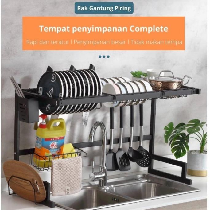 Jual Rak Dapur Stainless Steel Hitam Rak Wastafel Rak Piring Dan