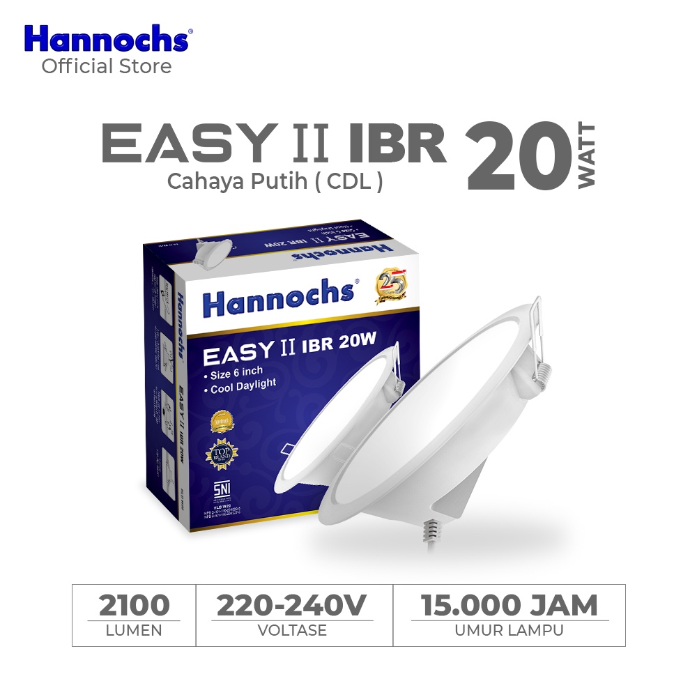 Jual Hannochs Lampu Downlight Led Easy Ii W Ibr Cahaya Putih Inbow