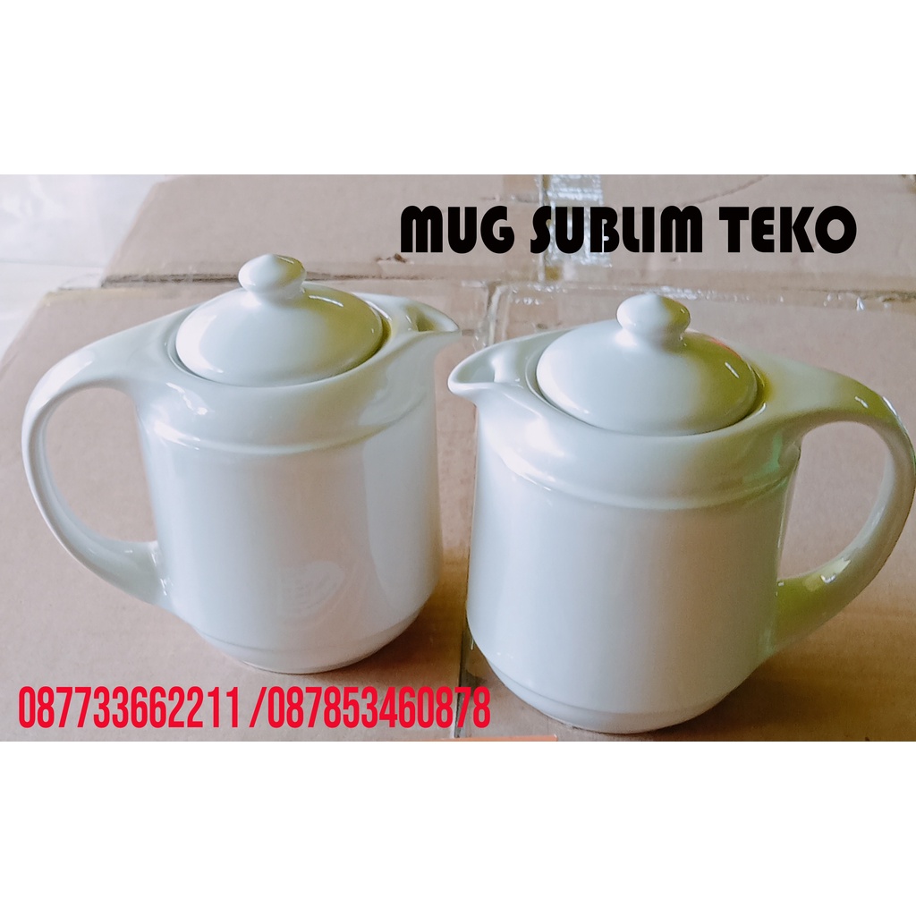 Jual Mug Mini Teko Coating Polos Putih Mug Teko Mini Coating Polos