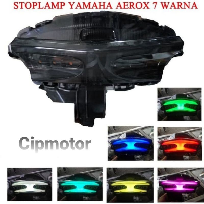 Jual Lampu Stop Aerox Led Senja Rem Sen In Sharkpower Warna Rgb