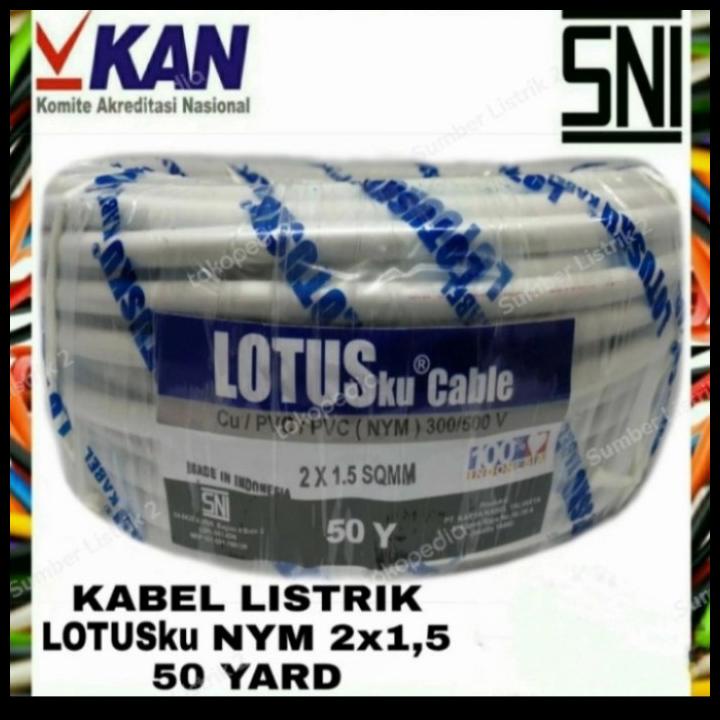 Jual Kabel Listrik Kawat Tembaga Kabel Nym Sni 2X1 5 Per Roll 45 Meter