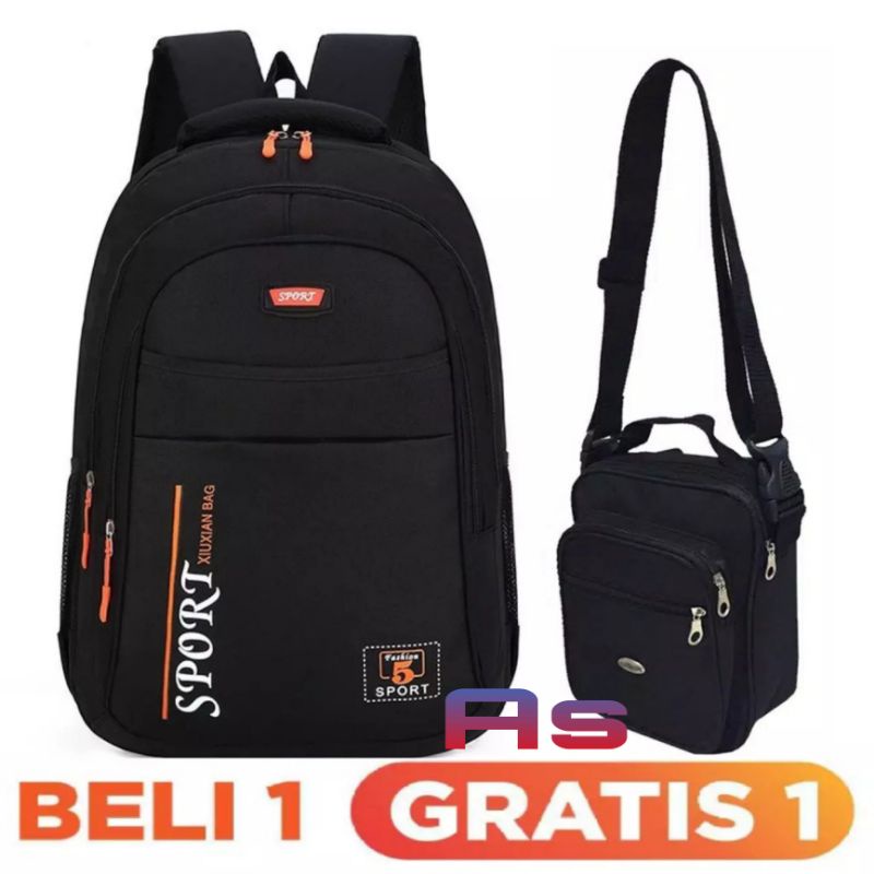 Jual Tas Gendong Pria Polo Global Coklat Ransel Laptop Cowok Laki