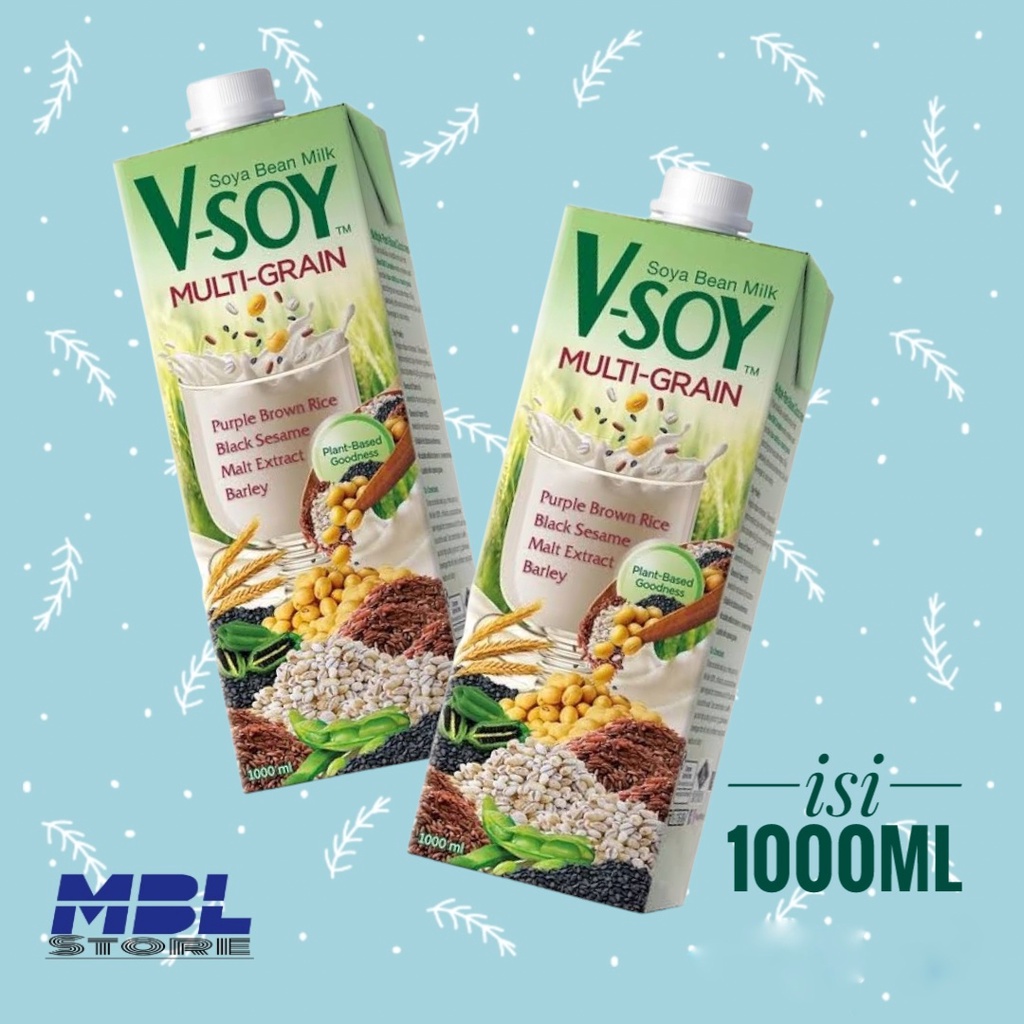 Jual Vsoy Multi Grain Susu Kacang Kedelai Uht Soya Bean Milk Ml