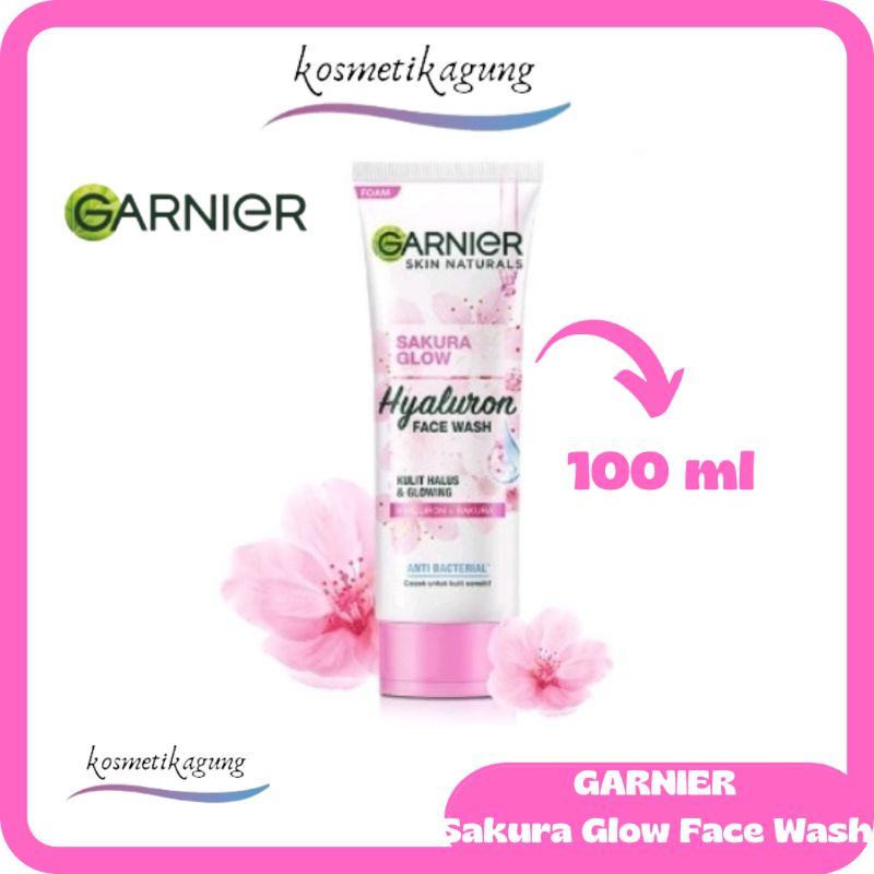 Jual GARNIER Sakura Glow Hyaluron Face Wash 100 Ml Shopee Indonesia