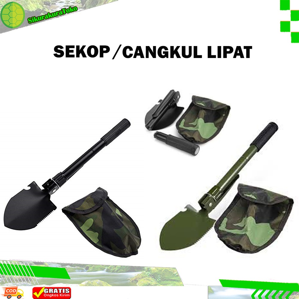 Jual SKR Sekop Cangkul Pacul Lipat Mini Survival Kit Outdoor Camping