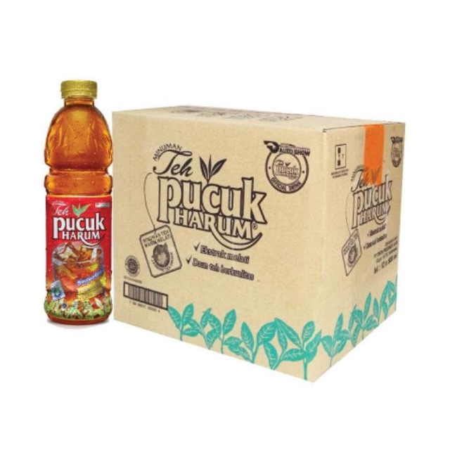 Jual Teh Pucuk Harum 500ml 1 Dos Isi 12 Botol Normal Less Sugar