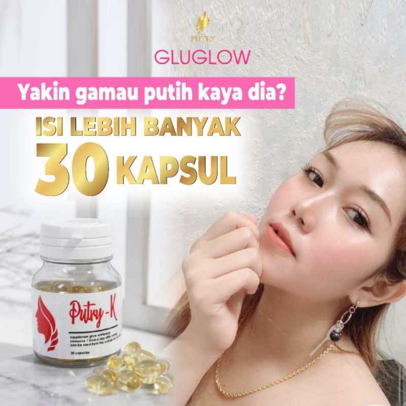 Jual GLUGLOW Suplemen Pemutih Badan Dan Wajah Permanen Vitamin