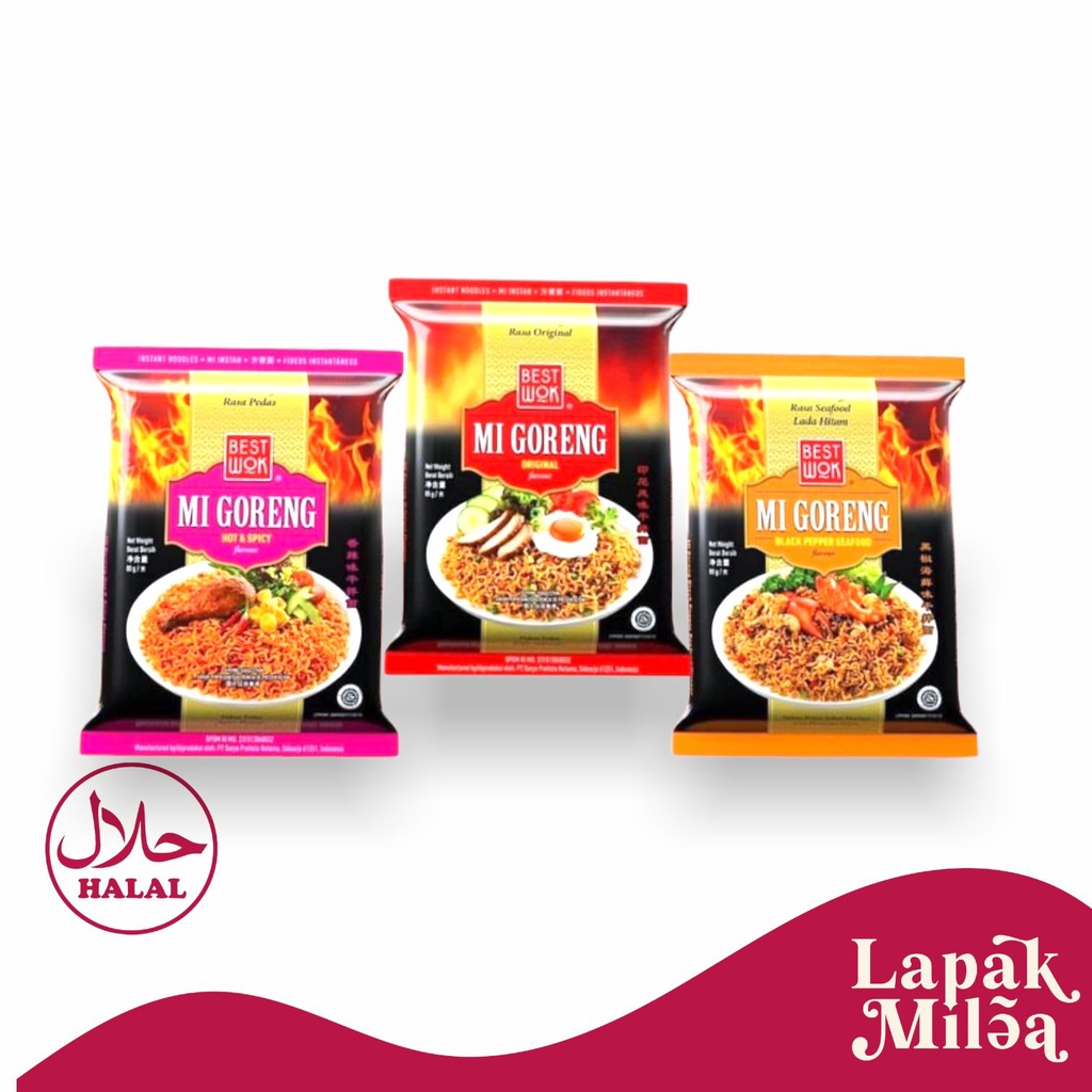 Jual BEST WOK Mie Goreng 85g Mie Instant Goreng Original Blackpaper