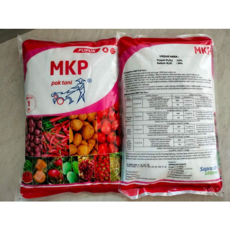 Jual Pupuk MKP 1KG Mono Kalium Phosphat Pak Tani Original Kemasan