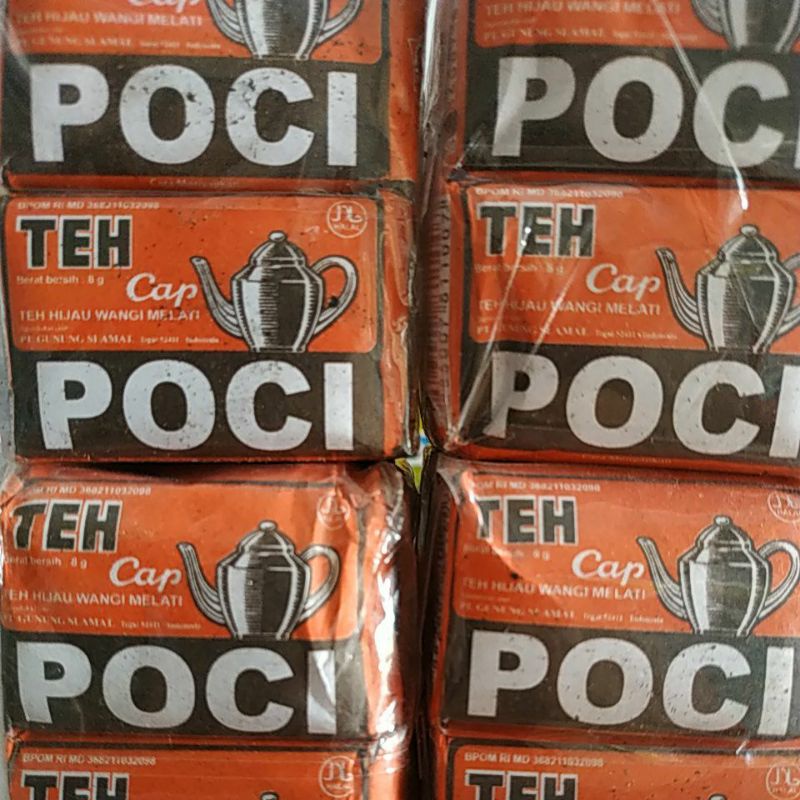 Jual Teh Cap Poci Tubruk Teh Hijau Wangi Melati 1 Pack Isi 10 Pcs