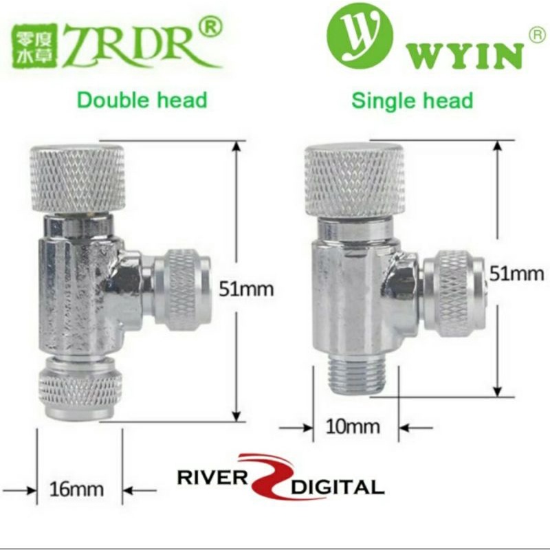 Jual Aquascape Wyin Zrdr Co Regulator Needle Valve Keran Kran