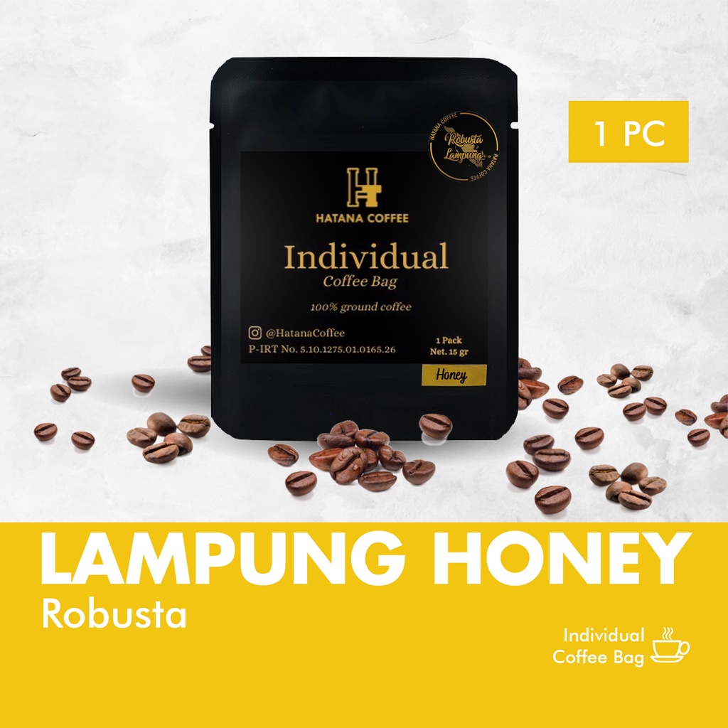 Jual Kopi Celup Robusta Lampung Honey 1 Pack 15 Gram Hatana Coffee