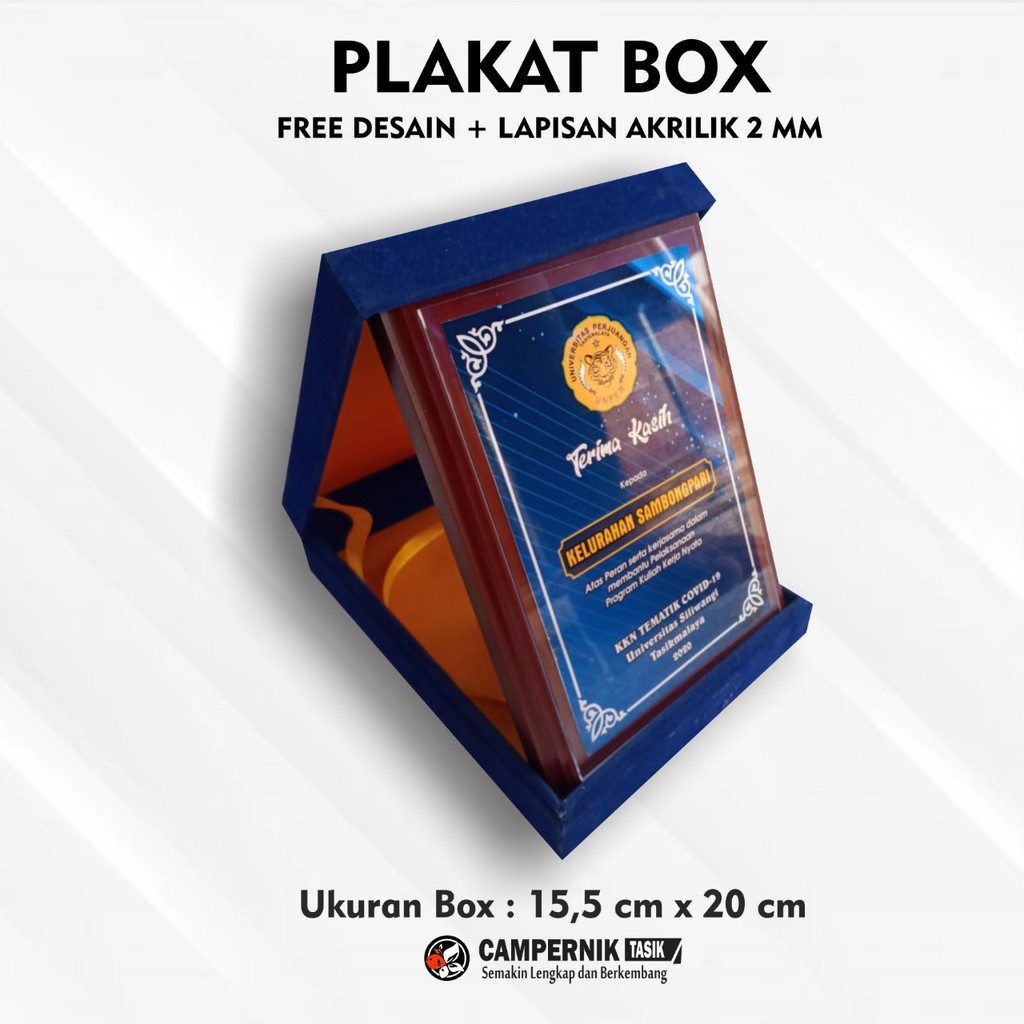 Jual Plakat Box Murah Terlaris Dengan Akrilik Plakat Penghargaan