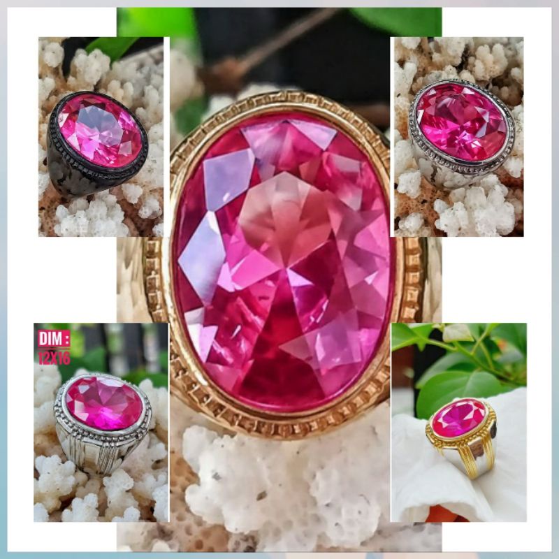 Jual CINCIN BATU PERMATA MERAH SIAM ROSE SUPER 100 ORI BANGKOK 9