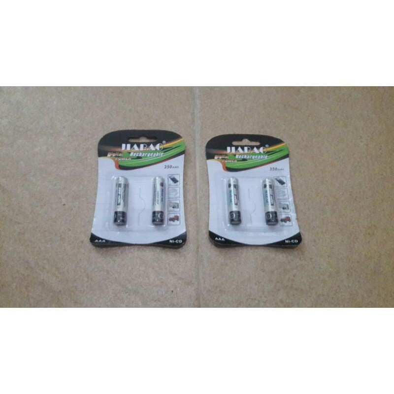 Jual Baterai Isi Ulang Baterai ReChargeable AAA 350 MAh JIABAO 1