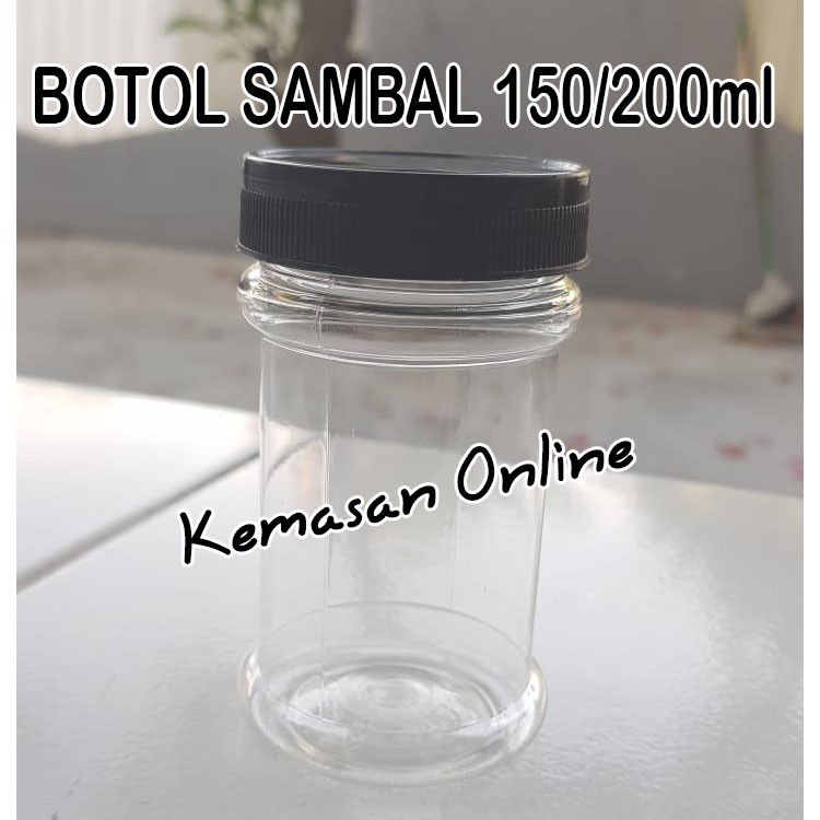 Jual BOTOL SAMBAL 150ML 200ML ISI 10 BOTOL Toples Plastik Botol Lada