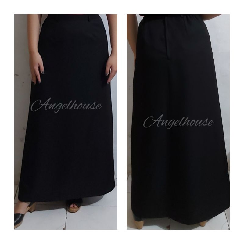 Jual Rok Kerja Wanita Rok Bahan A Line Span Rample Premium Shopee