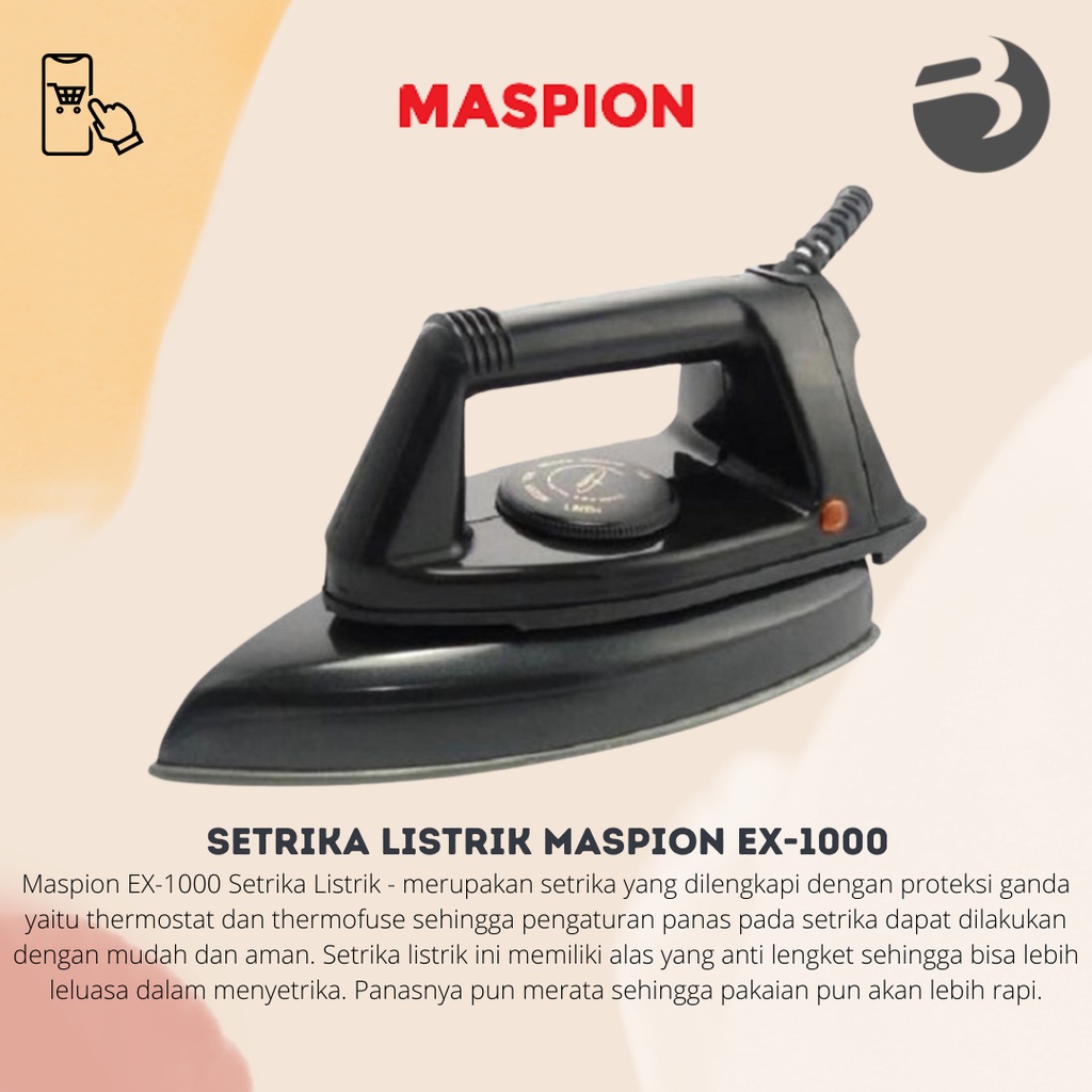 Jual Setrika Listrik Maspion Ex Ex Bb Shopee Indonesia