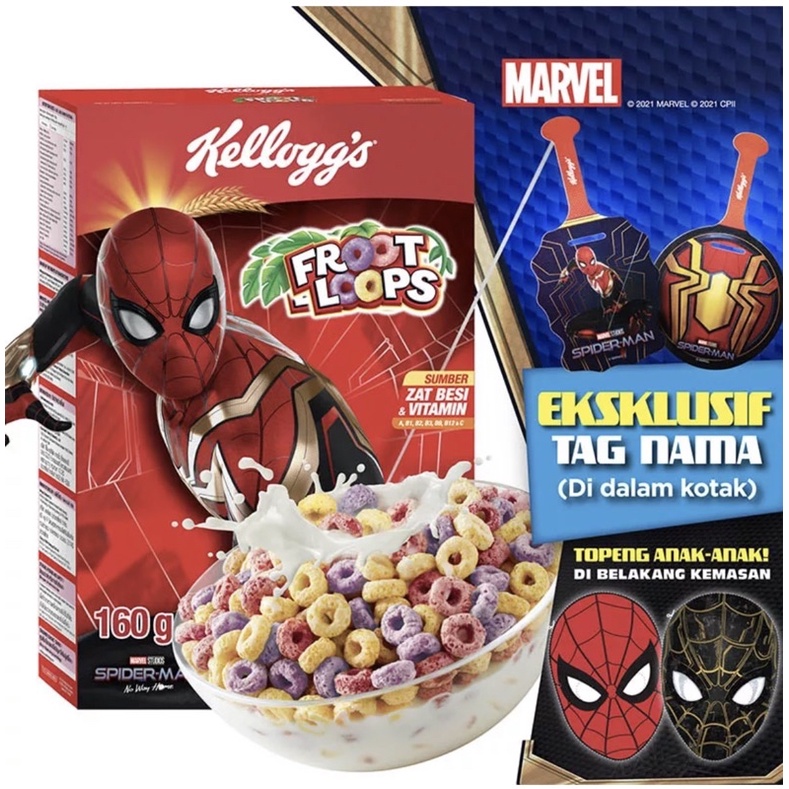 Jual Kelloggs Froot Loops Spiderman Edition Frosties Coco Pops Gr