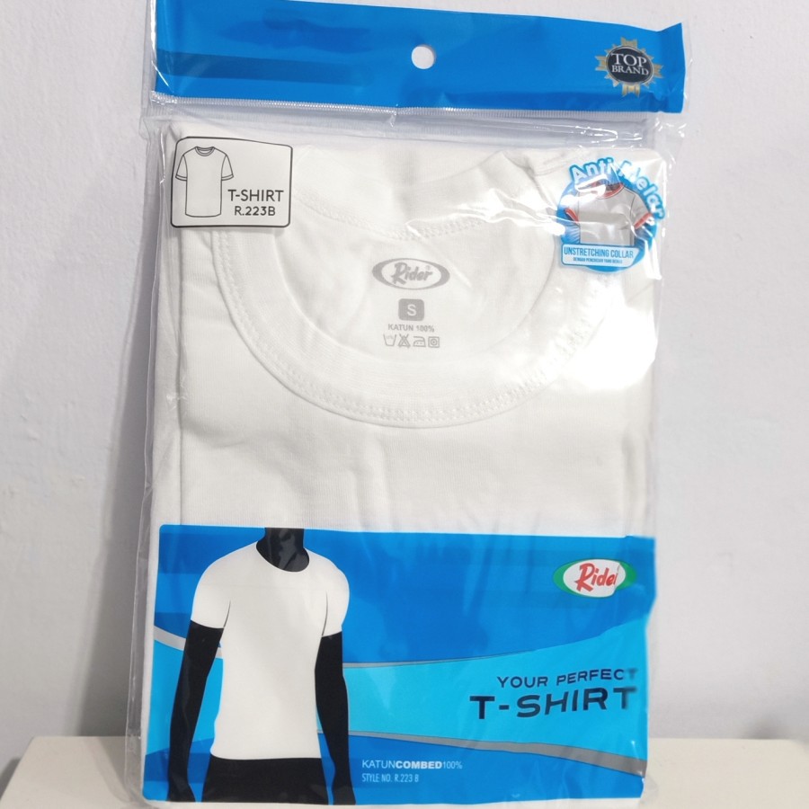 Jual Rider Kaos Dalam Singlet Pria Lengan Bahan Katun Warna Putih