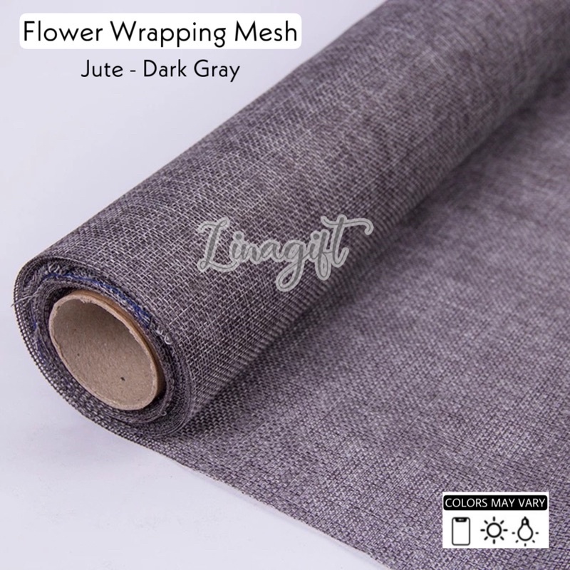 Jual Yard X Flower Wrapping Rol Korean Mesh Jute Kertas