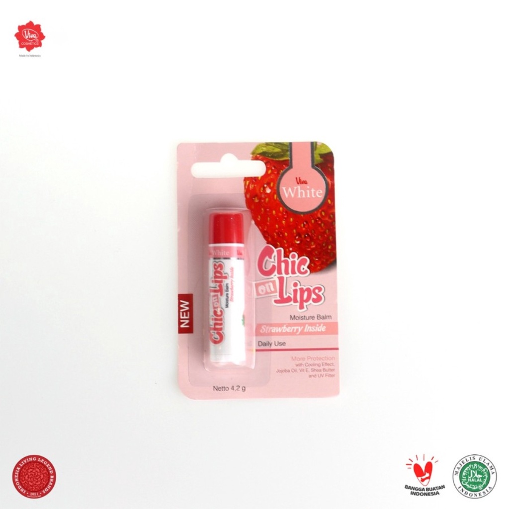 Jual Viva White Moisture Balm Chic On Lips Shopee Indonesia