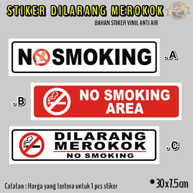 Jual Stiker Dilarang Merokok No Smoking Area Shopee Indonesia