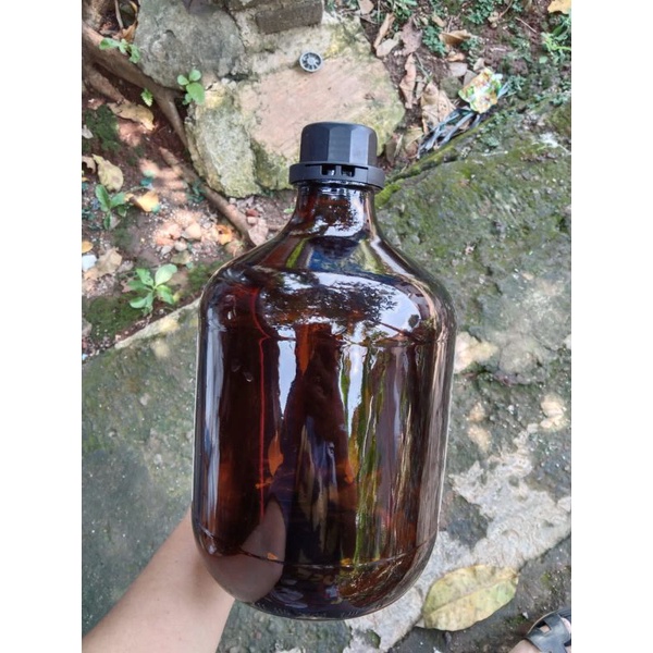 Jual Botol Kaca Coklat Liter Pende Shopee Indonesia