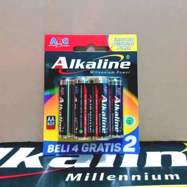 Jual Baterai ABC Alkaline AA Isi 6 Pcs AA Size Shopee Indonesia