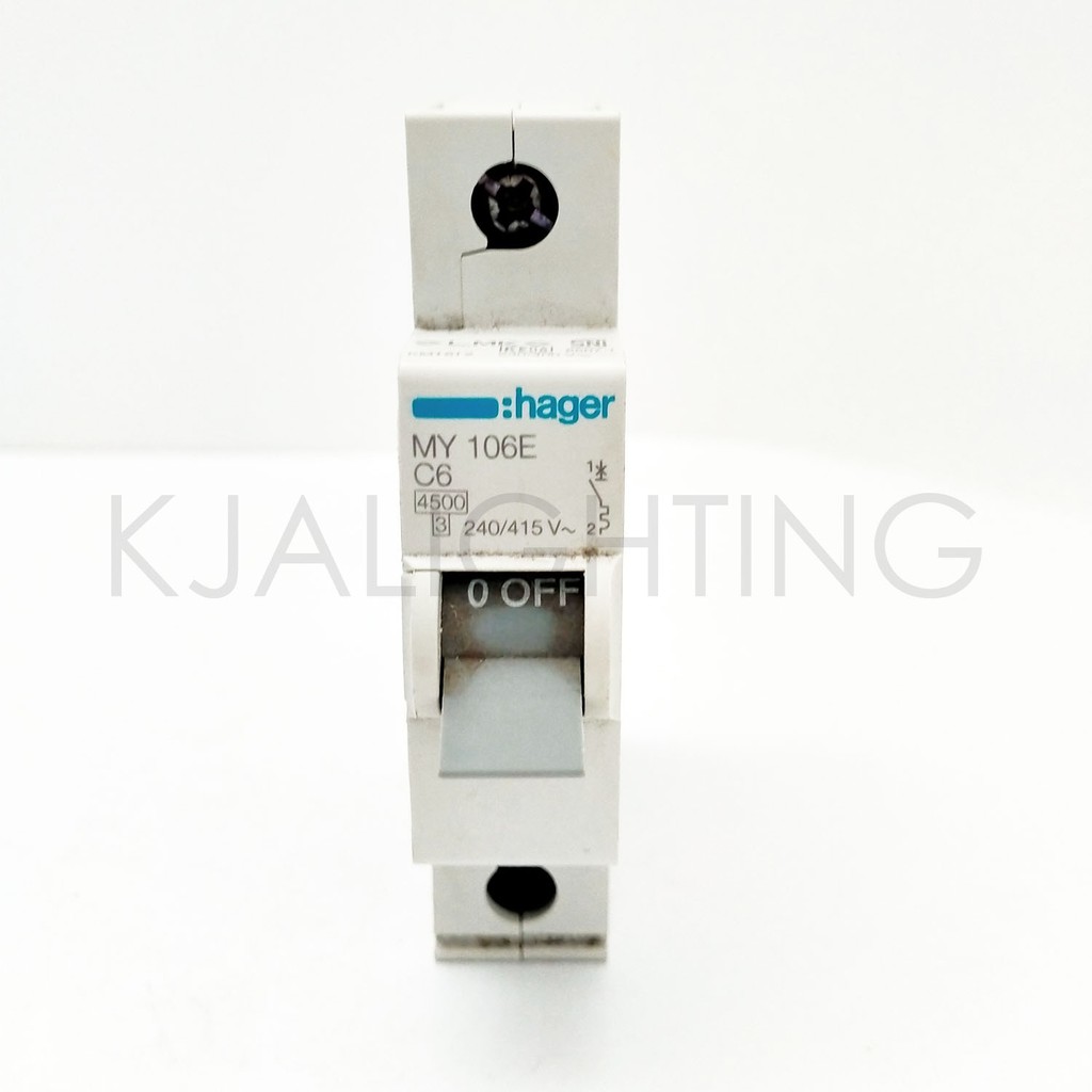 Jual MCB HAGER 6A 6 AMPERE 1 PHASE 1PHASE 1POLE 1 POLE Shopee Indonesia