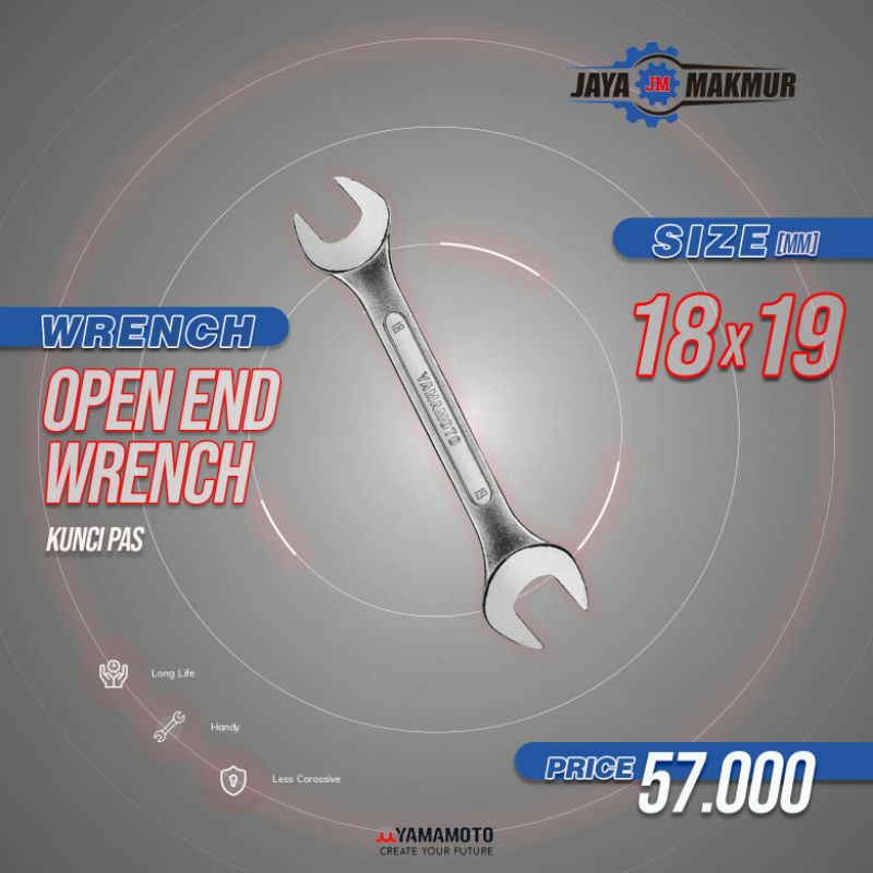 Jual Kunci Pas Open End Wrench YAMAMOTO 18x19mm Shopee Indonesia