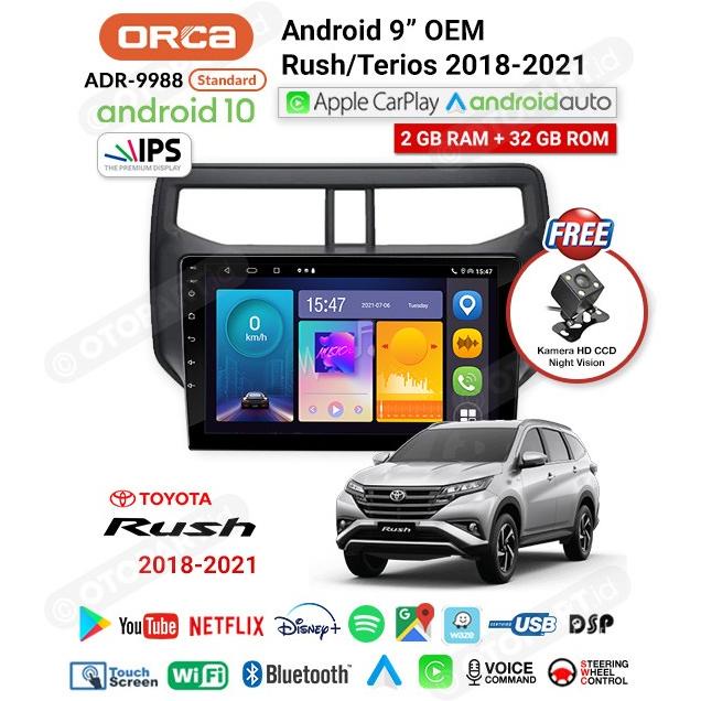 Jual Head Unit TV Android 9 Inch OEM All New Rush Terios 2018 2020 ORCA