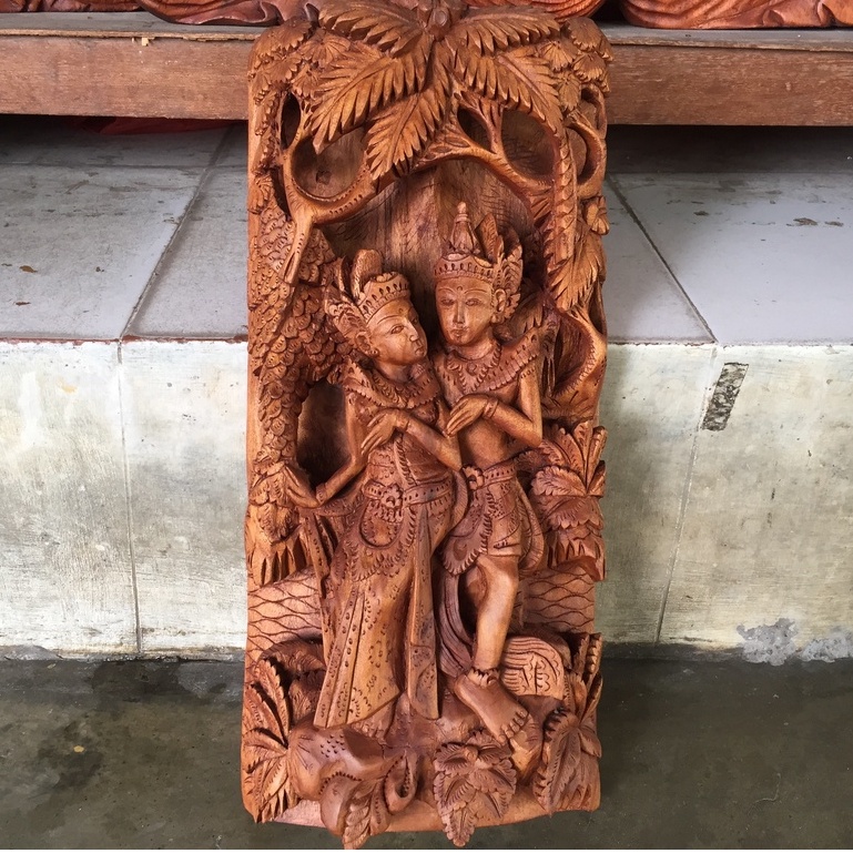 Jual Patung Rama Sita Kayu Buatan Tangan Bali 38 5x18x6 5 Cm Shopee