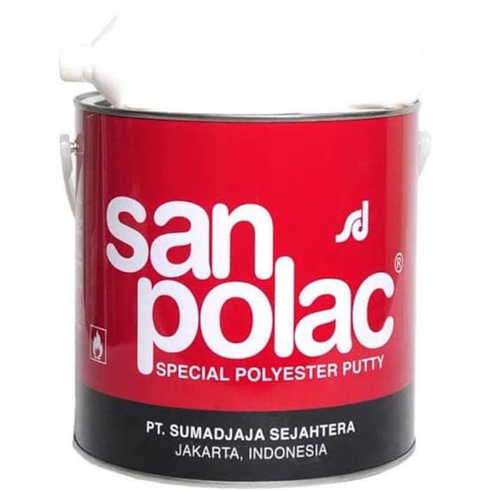 Jual Dempul Sanpolac Galon 4 KG DempuL San Polac Besi Kayu Logam