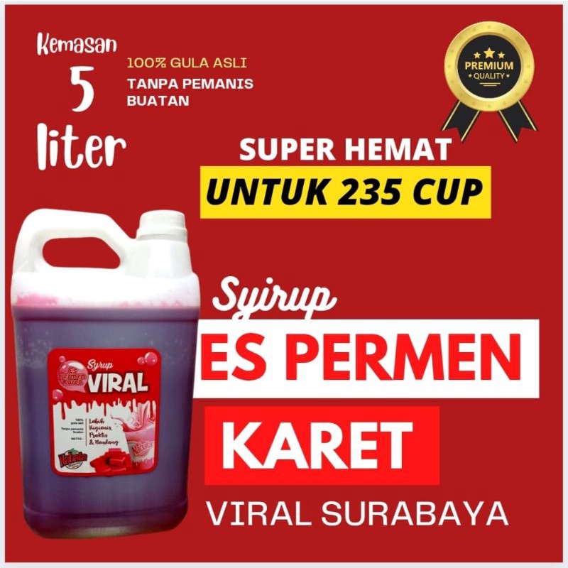 Jual Biang Sirup Es Permen Karet Viral Surabaya 5Liter Shopee Indonesia