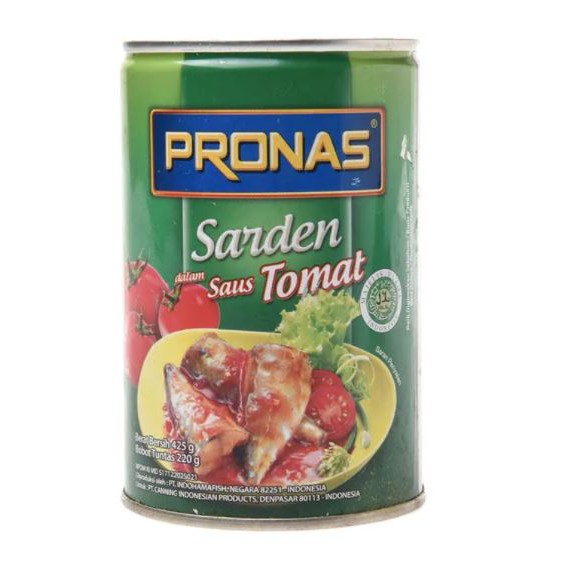 Jual Pronas Sardines Tomato Sauce 425 Gr Makanan Kaleng Sarden Shopee