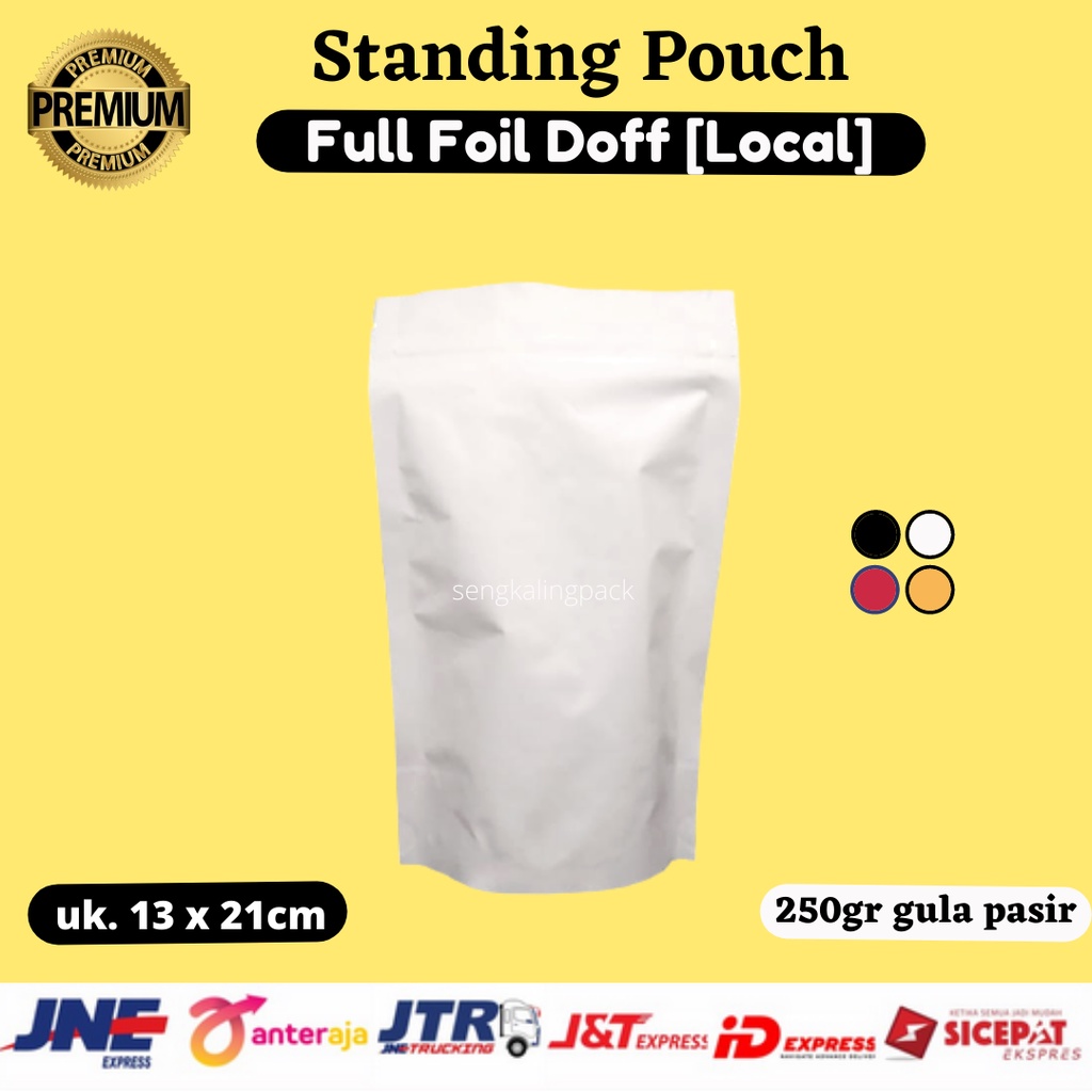 Jual Stp Standing Pouch Full Foil Kpack Aluminium Foil Putih X