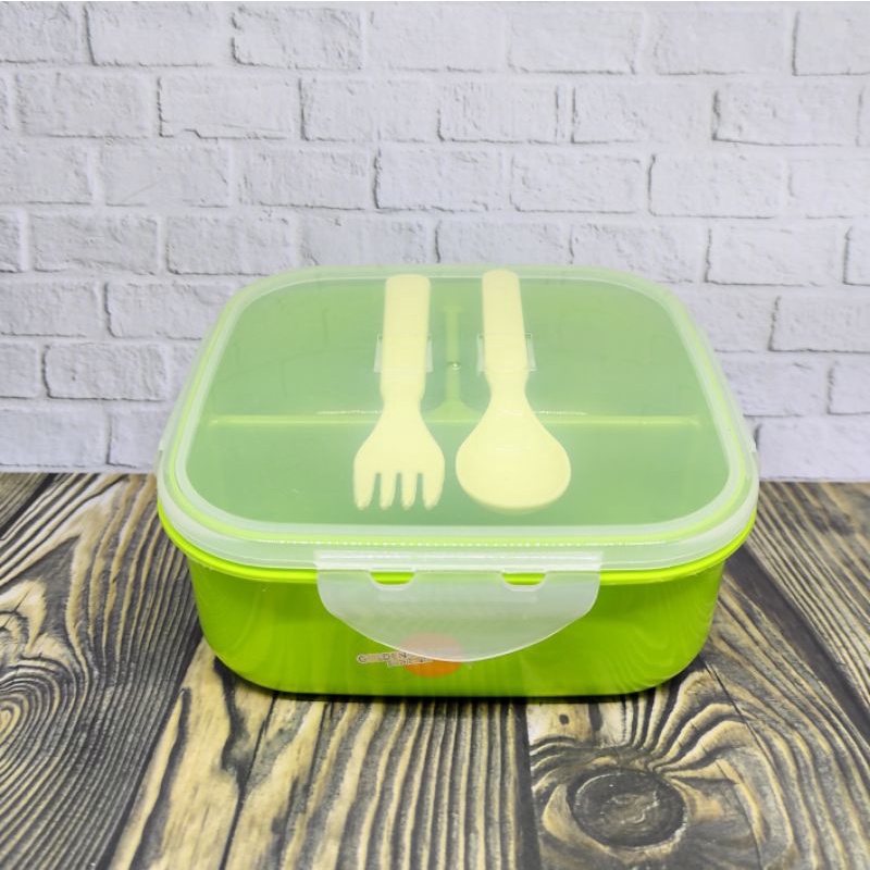 Jual Lunch Box Tempat Makan Nasi Kotak Segi Hijau Tnks H Golden