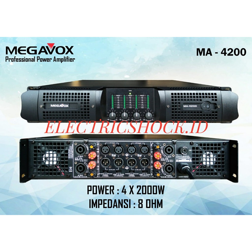 Jual POWER AMPLIFIER MEGAVOX MA 4200 MEGAVOX MA4200 ORIGINAL Shopee