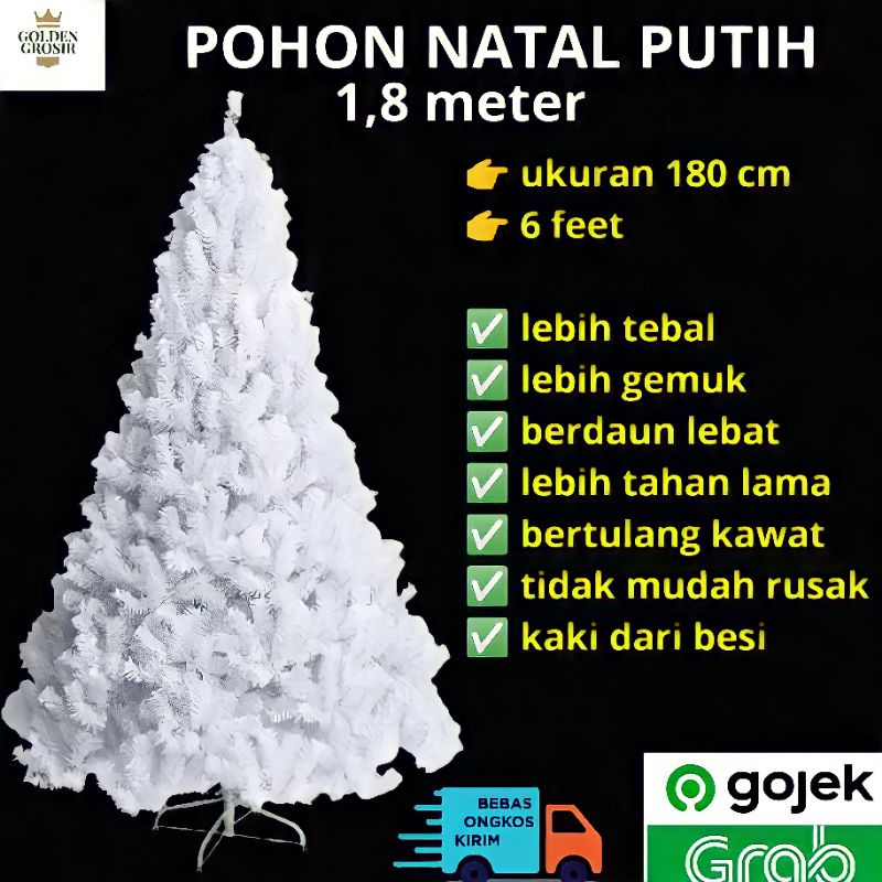 Jual Pohon Natal Putih Cm M Feet Christmas Tree Shopee Indonesia