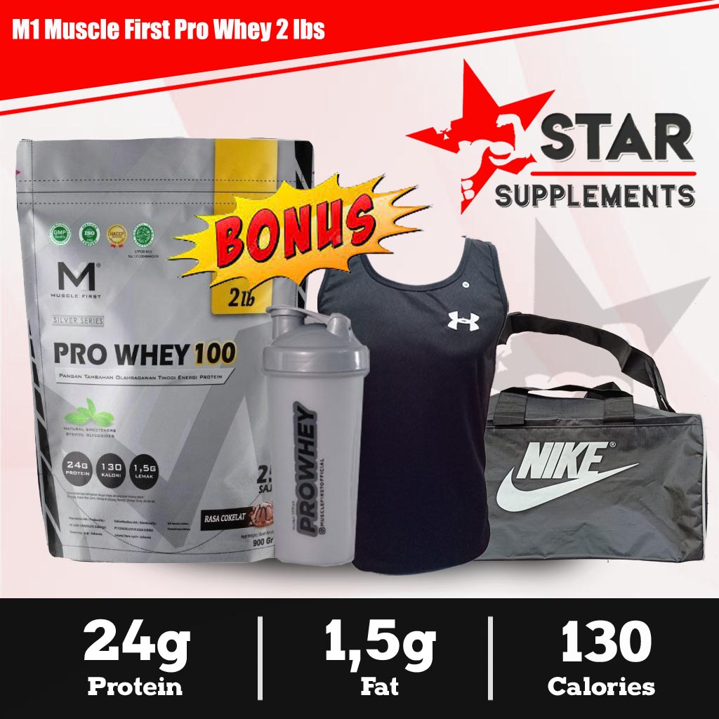 Jual M1 Muscle First Pro Whey 100 2 Lbs 900gr Susu Whey Protein 2lb