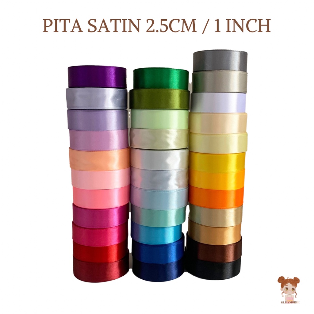 Jual Pita Satin Cm Inch Per Roll Yard Meter Shopee