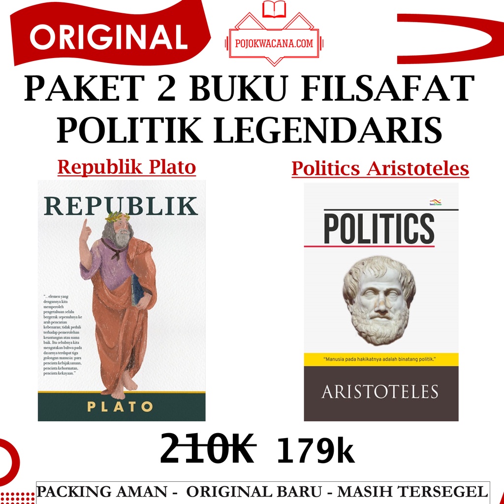 Jual Buku Original Paket Plato Republik Dan Aristoteles Politik