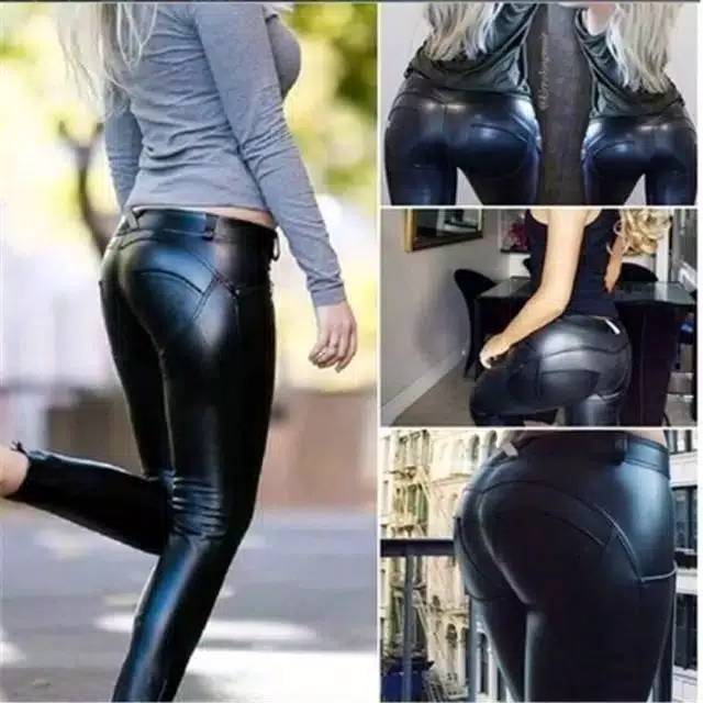 Jual Celana Kulit Leather Pants Import Paket Include Atasan