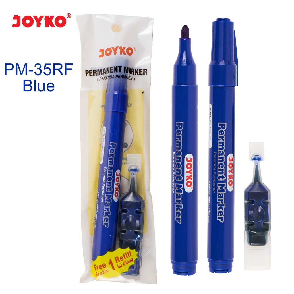 Jual Joyko Permanent Marker Spidol Permanen Round Tip Free Refill