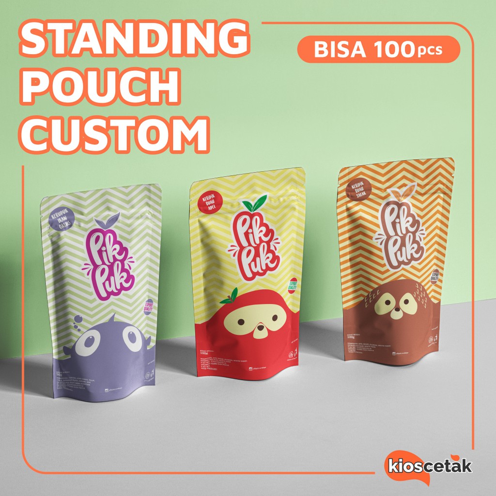 Jual Kemasan Standing Pouch Custom Plastik Aluminium Foil Packaging