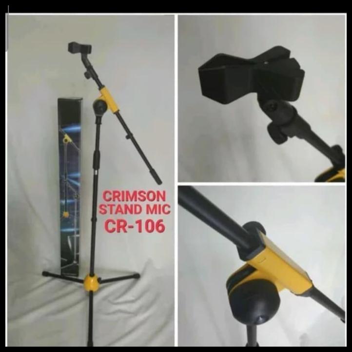 Jual Stand Mic Lantai Full Besi Kokoh Crimson Original Tripod