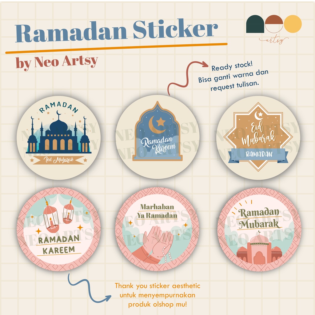 Jual Sticker Ramadhan Aesthetic Ramadan Sticker Sticker Bulat