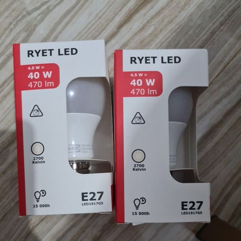 Jual Ryet Bohlam Led Warm White E Lumen Bulat Putih Opal K